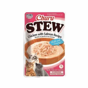 Churu Stew Guiso Pollo & Salmón — Snack Cremoso para Gatos (40 g)